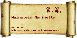 Weinstein Marinetta névjegykártya